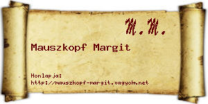 Mauszkopf Margit névjegykártya